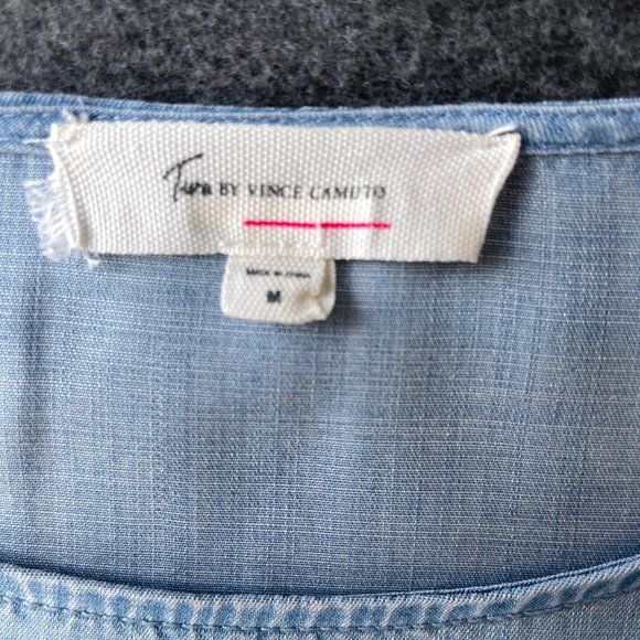 Vince Camuto Ruffle Scoop Neck Blouse - Picture 8 of 11